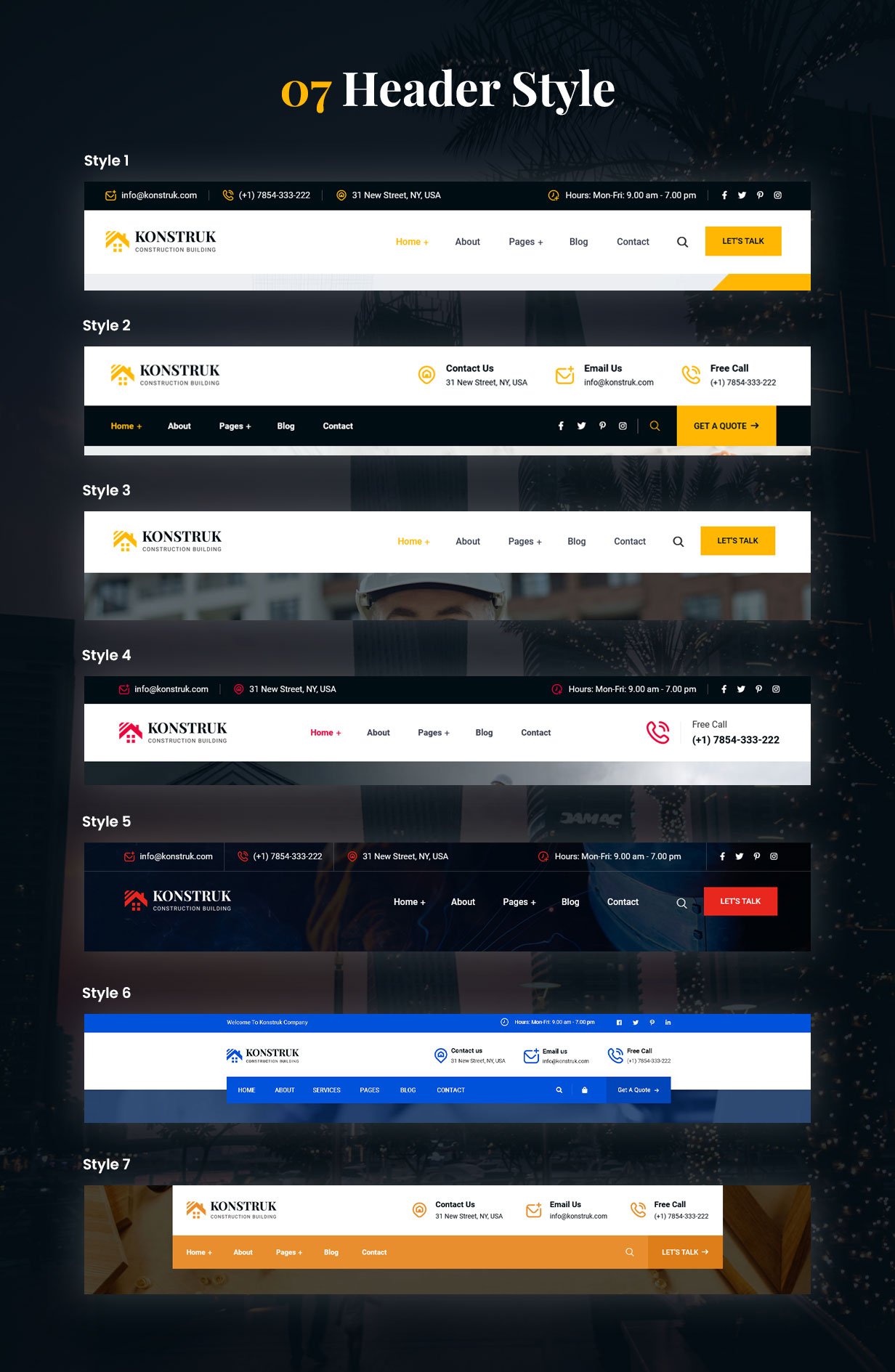 Konstruk - Construction HTML Template